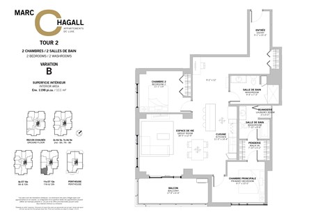 A floor plan for the Marc Hagall Apartments shows apartment layouts and dimensions.